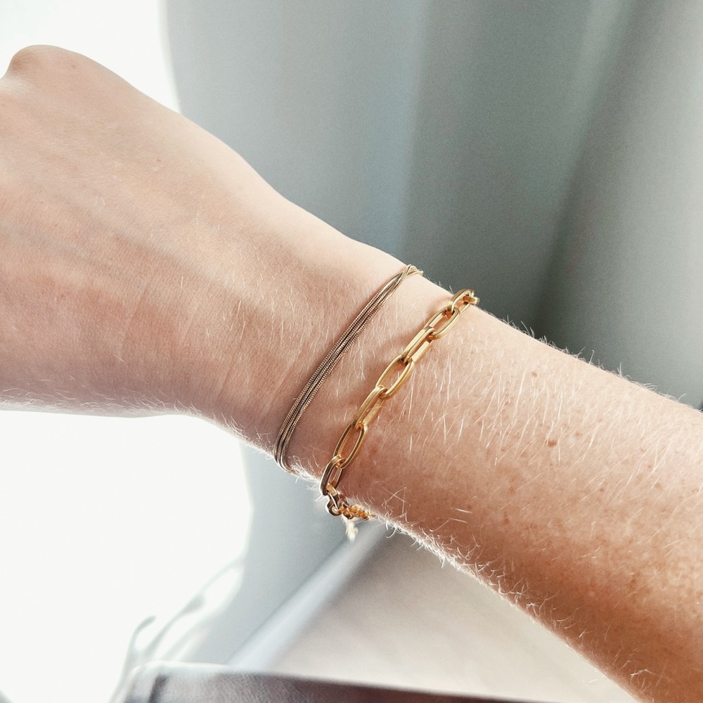 Layered Snake Chain Bracelet | Victoria Emerson